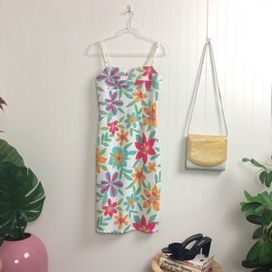 ‘90s Floral Midi Dress >> SZ S-M